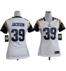 Women Nike St. Louis Rams 39# Steven Jackson White Nike NFL Jerseys Women Nike St. Louis Rams 39# Steven Jackson White Nike NFL Jerseys