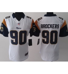 Women Nike St. Louis Rams 90 Brockers White LIMITED Jerseys Women Nike St. Louis Rams 90 Brockers White LIMITED Jerseys
