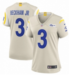 Women's Los Angeles Rams #3 Odell Beckham Jr. Bone Vapor Untouchable Limited Stitched Jersey Women's Los Angeles Rams #3 Odell Beckham Jr. Bone Vapor Untouchable Limited Stitched Jersey
