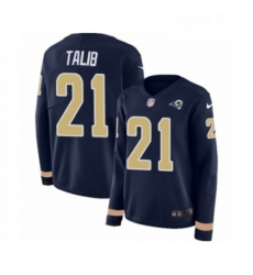 Womens Nike Los Angeles Rams 21 Aqib Talib Limited Navy Blue Therma Long Sleeve NFL Jersey Womens Nike Los Angeles Rams 21 Aqib Talib Limited Navy Blue Therma Long Sleeve NFL Jersey
