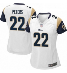 Womens Nike Los Angeles Rams 22 Marcus Peters Game White NFL Jersey Womens Nike Los Angeles Rams 22 Marcus Peters Game White NFL Jersey
