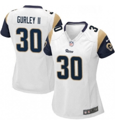 Womens Nike Los Angeles Rams 30 Todd Gurley Game White NFL Jersey Womens Nike Los Angeles Rams 30 Todd Gurley Game White NFL Jersey