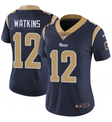 Womens Nike Rams #12 Sammy Watkins Navy Blue Team Color Stitched NFL Vapor Untouchable Limited Jersey Womens Nike Rams #12 Sammy Watkins Navy Blue Team Color Stitched NFL Vapor Untouchable Limited Jersey