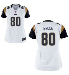 Women's Nike St. Louis Rams 80 Isaac Bruce Game White Road NFL Jersey Women's Nike St. Louis Rams 80 Isaac Bruce Game White Road NFL Jersey