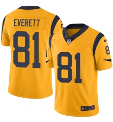 Nike Rams #81 Gerald Everett Gold Youth Stitched NFL Limited Rush Jersey Nike Rams #81 Gerald Everett Gold Youth Stitched NFL Limited Rush Jersey