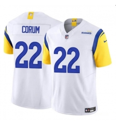 Youth Los Angeles Rams 22 Blake Corum White 2024 Draft F U S E Vapor Untouchable Stitched Football Jersey Youth Los Angeles Rams 22 Blake Corum White 2024 Draft F U S E Vapor Untouchable Stitched Football Jersey