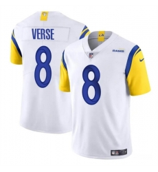 Youth Los Angeles Rams 8 Jared Verse White 2024 Draft Vapor Untouchable Stitched Football Jersey Youth Los Angeles Rams 8 Jared Verse White 2024 Draft Vapor Untouchable Stitched Football Jersey