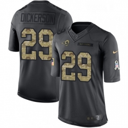 Youth Nike Los Angeles Rams 29 Eric Dickerson Limited Black 2016 Salute to Service NFL Jersey