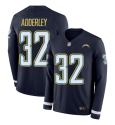 Chargers 32 Nasir Adderley Navy Blue Team Color Men Stitched Football Limited Therma Long Sleeve Jersey Chargers 32 Nasir Adderley Navy Blue Team Color Men Stitched Football Limited Therma Long Sleeve Jersey