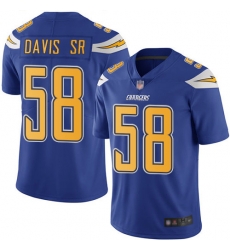 Chargers 58 Thomas Davis Sr Electric Blue Mens Stitched Football Limited Rush Jersey Chargers 58 Thomas Davis Sr Electric Blue Mens Stitched Football Limited Rush Jersey