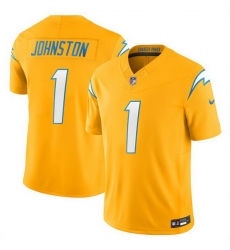 Men Los Angeles Chargers 1 Quentin Johnston Gold 2025 F U S E Alternate Vapor Limited Stitched Football Jersey Men Los Angeles Chargers 1 Quentin Johnston Gold 2025 F U S E Alternate Vapor Limited Stitched Football Jersey