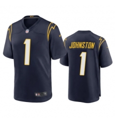 Men Los Angeles Chargers 1 Quentin Johnston Navy Stitched Game Jersey Men Los Angeles Chargers 1 Quentin Johnston Navy Stitched Game Jersey