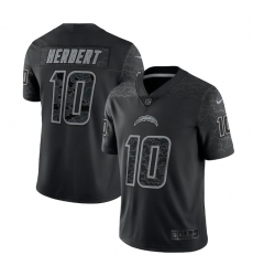Men Los Angeles Chargers 10 Justin Herbert Black Reflective Limited Stitched Football Jersey Men Los Angeles Chargers 10 Justin Herbert Black Reflective Limited Stitched Football Jersey