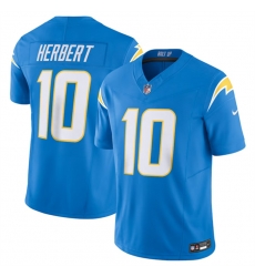 Men Los Angeles Chargers 10 Justin Herbert Blue 2023 F U S E Vapor Untouchable Limited Stitched Jersey Men Los Angeles Chargers 10 Justin Herbert Blue 2023 F U S E Vapor Untouchable Limited Stitched Jersey