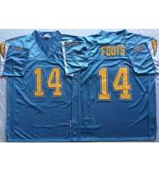 Men Los Angeles Chargers 14 Dan Fouts Light Blue M&N Throwback Jersey Men Los Angeles Chargers 14 Dan Fouts Light Blue M&N Throwback Jersey