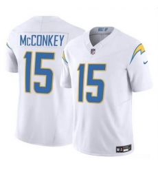 Men Los Angeles Chargers 15 Ladd McConkey White 2024 F U S E Draft Vapor Limited Stitched Football Jersey Men Los Angeles Chargers 15 Ladd McConkey White 2024 F U S E Draft Vapor Limited Stitched Football Jersey