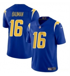 Men Los Angeles Chargers 16 Casey Bauman Royal 2024 Vapor Limited Stitched Football Jersey Men Los Angeles Chargers 16 Casey Bauman Royal 2024 Vapor Limited Stitched Football Jersey