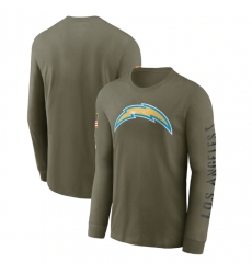 Men Los Angeles Chargers 2022 Olive Salute To Service Long Sleeve T Shirt Men Los Angeles Chargers 2022 Olive Salute To Service Long Sleeve T Shirt
