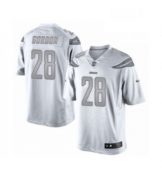 Men Los Angeles Chargers 25 Melvin Gordon Limited White Platinum Football Jersey Men Los Angeles Chargers 25 Melvin Gordon Limited White Platinum Football Jersey