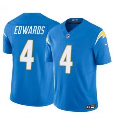 Men Los Angeles Chargers 4 Gus Edwards Light Blue 2024 F U S E Vapor Limited Stitched Football Jersey Men Los Angeles Chargers 4 Gus Edwards Light Blue 2024 F U S E Vapor Limited Stitched Football Jersey