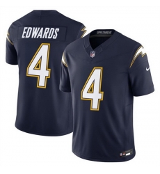 Men Los Angeles Chargers 4 Taylor Heinicke Navy 2025 F U S E Alternate Vapor Limited Stitched Football Jersey Men Los Angeles Chargers 4 Taylor Heinicke Navy 2025 F U S E Alternate Vapor Limited Stitched Football Jersey
