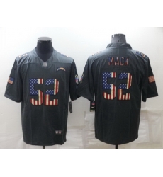 Men Los Angeles Chargers 52 Khalil Mack Grey Salute To Service USA Flag Stitched jersey Men Los Angeles Chargers 52 Khalil Mack Grey Salute To Service USA Flag Stitched jersey