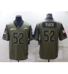 Men Los Angeles Chargers 52 Khalil Mack Olive Salute To Service Limited Stitched jersey Men Los Angeles Chargers 52 Khalil Mack Olive Salute To Service Limited Stitched jersey