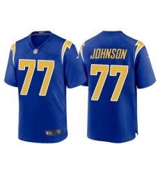 Men Los Angeles Chargers 77 Zion Johnson Royal Limited Stitched jersey Men Los Angeles Chargers 77 Zion Johnson Royal Limited Stitched jersey