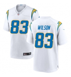 Men Los Angeles Chargers 83 Pokey Wilson White Stitched Game Jersey Men Los Angeles Chargers 83 Pokey Wilson White Stitched Game Jersey