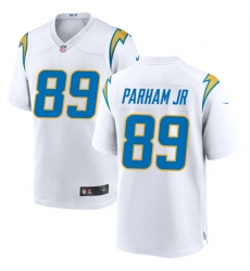 Men Los Angeles Chargers 89 Donald Parham Jr White Stitched Game Jersey Men Los Angeles Chargers 89 Donald Parham Jr White Stitched Game Jersey