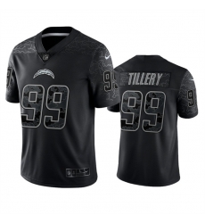 Men Los Angeles Chargers 99 Jerry Tillery Black Reflective Limited Stitched Football Jersey Men Los Angeles Chargers 99 Jerry Tillery Black Reflective Limited Stitched Football Jersey