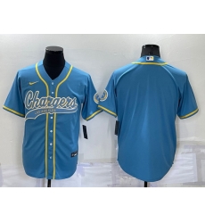 Men Los Angeles Chargers Blank Blue Cool Base Stitched Baseball Jersey Men Los Angeles Chargers Blank Blue Cool Base Stitched Baseball Jersey