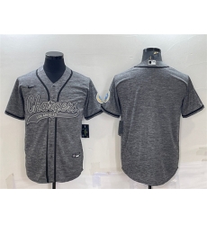 Men Los Angeles Chargers Blank Grey With Patch Cool Base Stitched Baseball Jersey Men Los Angeles Chargers Blank Grey With Patch Cool Base Stitched Baseball Jersey