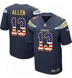 Men Nike Los Angeles Chargers 13 Keenan Allen Elite Navy Blue Home USA Flag Fashion NFL Jersey Men Nike Los Angeles Chargers 13 Keenan Allen Elite Navy Blue Home USA Flag Fashion NFL Jersey