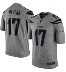 Men Nike Los Angeles Chargers 17 Philip Rivers Limited Gray Gridiron NFL Jersey Men Nike Los Angeles Chargers 17 Philip Rivers Limited Gray Gridiron NFL Jersey