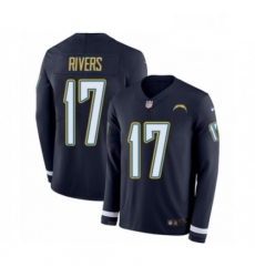 Men Nike Los Angeles Chargers 17 Philip Rivers Limited Navy Blue Therma Long Sleeve NFL Jersey Men Nike Los Angeles Chargers 17 Philip Rivers Limited Navy Blue Therma Long Sleeve NFL Jersey