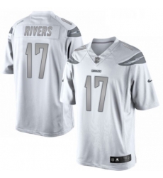 Men Nike Los Angeles Chargers 17 Philip Rivers Limited White Platinum NFL Jersey Men Nike Los Angeles Chargers 17 Philip Rivers Limited White Platinum NFL Jersey