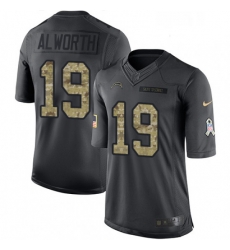 Men Nike Los Angeles Chargers 19 Lance Alworth Limited Black 2016 Salute to Service NFL Jersey Men Nike Los Angeles Chargers 19 Lance Alworth Limited Black 2016 Salute to Service NFL Jersey