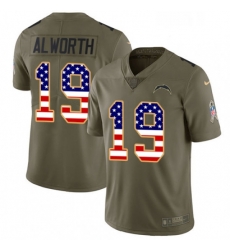 Men Nike Los Angeles Chargers 19 Lance Alworth Limited OliveUSA Flag 2017 Salute to Service NFL Jersey Men Nike Los Angeles Chargers 19 Lance Alworth Limited OliveUSA Flag 2017 Salute to Service NFL Jersey