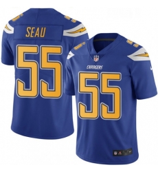 Men Nike Los Angeles Chargers 55 Junior Seau Limited Electric Blue Rush Vapor Untouchable NFL Jersey Men Nike Los Angeles Chargers 55 Junior Seau Limited Electric Blue Rush Vapor Untouchable NFL Jersey