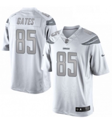Men Nike Los Angeles Chargers 85 Antonio Gates Limited White Platinum NFL Jersey Men Nike Los Angeles Chargers 85 Antonio Gates Limited White Platinum NFL Jersey