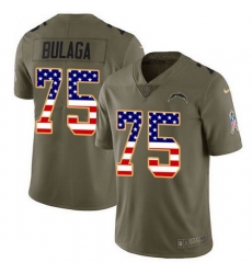 Nike Chargers 75 Bryan Bulaga Olive USA Flag Men Stitched NFL Limited 2017 Salute To Service Jersey Nike Chargers 75 Bryan Bulaga Olive USA Flag Men Stitched NFL Limited 2017 Salute To Service Jersey