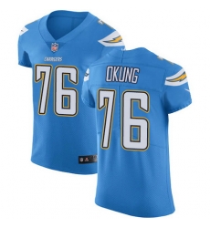 Nike Chargers #76 Russell Okung Electric Blue Alternate Mens Stitched NFL Vapor Untouchable Elite Jersey