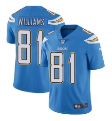 Nike Chargers #81 Mike Williams Electric Blue Alternate Mens Stitched NFL Vapor Untouchable Limited Jersey Nike Chargers #81 Mike Williams Electric Blue Alternate Mens Stitched NFL Vapor Untouchable Limited Jersey