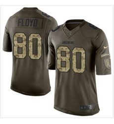 Nike San Diego Chargers #80 Malcom Floyd Green Men 27s Stitched NFL Limited Salute to Service Jersey Nike San Diego Chargers #80 Malcom Floyd Green Men 27s Stitched NFL Limited Salute to Service Jersey