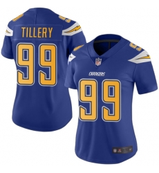 Chargers 99 Jerry Tillery Electric Blue Women Stitched Football Limited Rush Jersey Chargers 99 Jerry Tillery Electric Blue Women Stitched Football Limited Rush Jersey