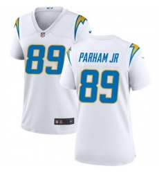 Women Los Angeles Chargers 89 Donald Parham Jr White Stitched Game Jersey Run Small Women Los Angeles Chargers 89 Donald Parham Jr White Stitched Game Jersey Run Small
