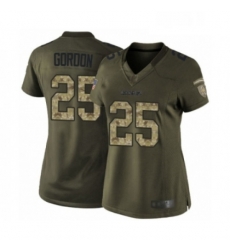 Womens Los Angeles Chargers 25 Melvin Gordon Elite Green Salute to Service Football Jersey Womens Los Angeles Chargers 25 Melvin Gordon Elite Green Salute to Service Football Jersey