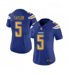 Womens Los Angeles Chargers 5 Tyrod Taylor Limited Electric Blue Rush Vapor Untouchable Football Jersey Womens Los Angeles Chargers 5 Tyrod Taylor Limited Electric Blue Rush Vapor Untouchable Football Jersey