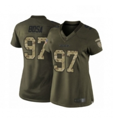 Womens Los Angeles Chargers 97 Joey Bosa Elite Green Salute to Service Football Jersey Womens Los Angeles Chargers 97 Joey Bosa Elite Green Salute to Service Football Jersey